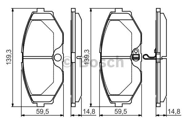 Гальмівні колодки 0986495147 BOSCH