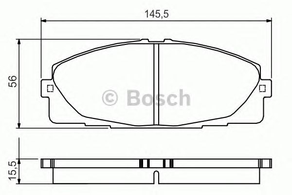 Передні гальмівні колодки 0986495152 BOSCH