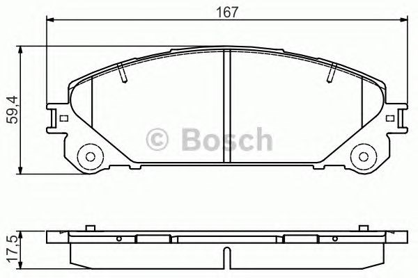 Колодки передні 0986495169 BOSCH