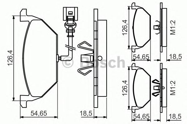 Колодки гальмівні дискові комплект 0986495213 BOSCH