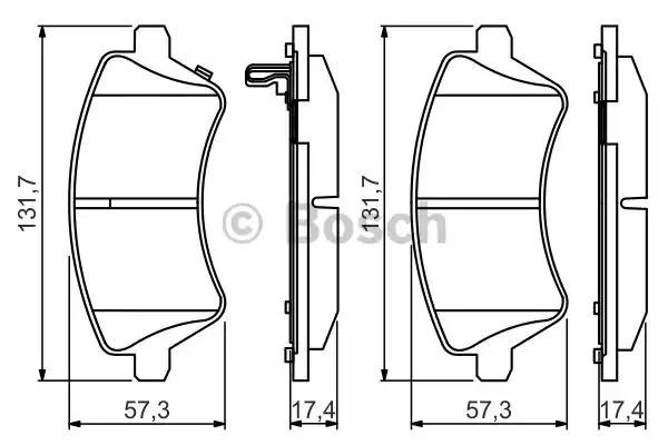 Колодки гальмівні дискові комплект 0986495243 BOSCH