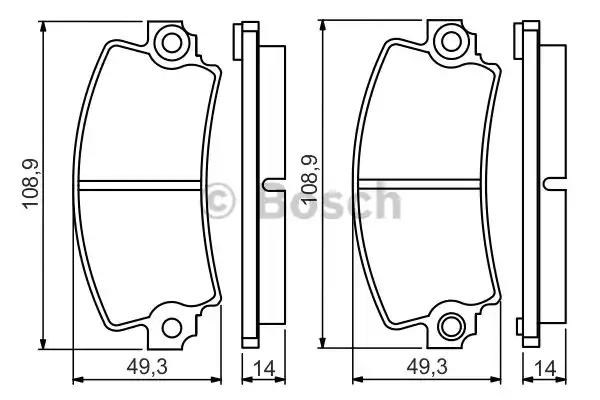 Колодки гальмівні дискові комплект 0986495270 BOSCH