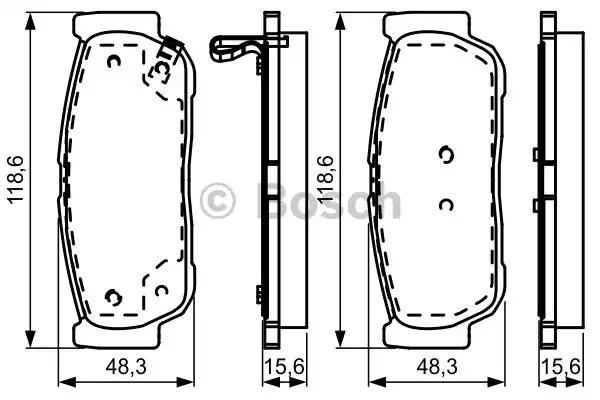 Задні дискові колодки 0986495315 BOSCH