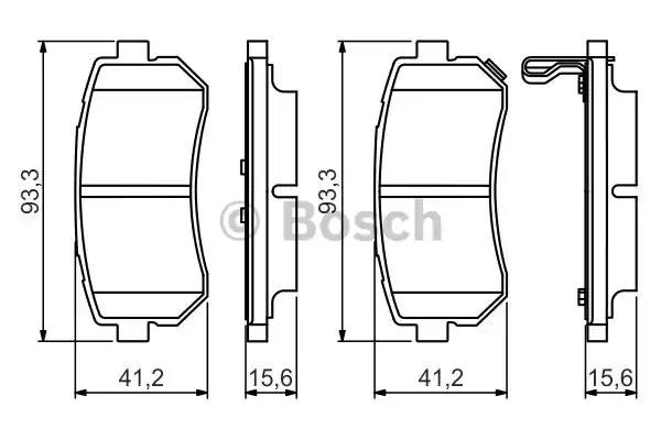 Задні дискові колодки 0986495354 BOSCH