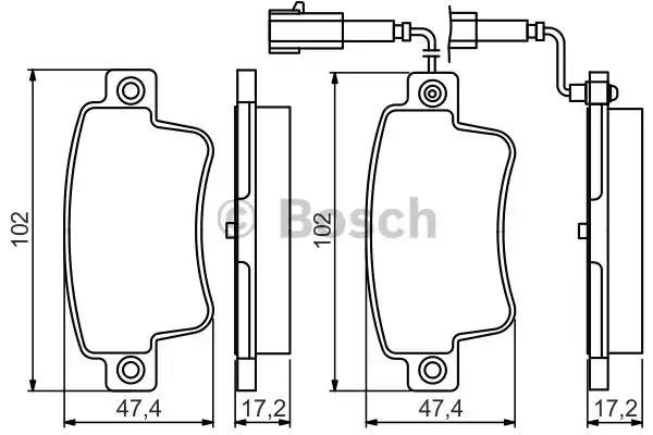 Комплект задніх колодок 0986495355 BOSCH