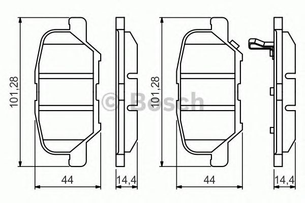 Задні колодки 0986495358 BOSCH