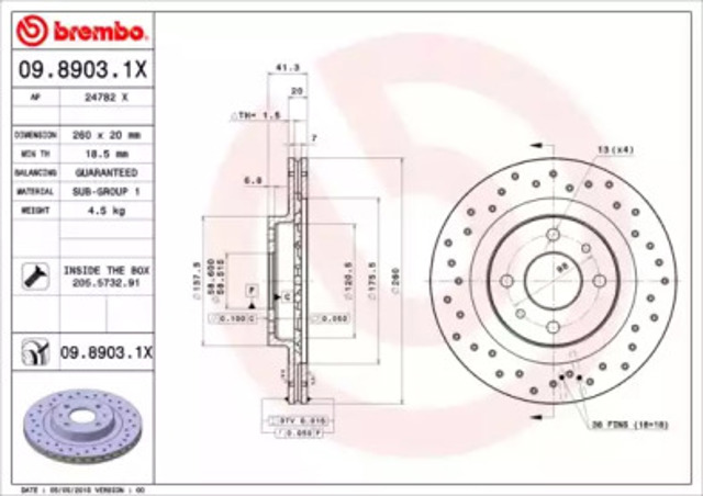 Ротор гальмівний 0989031X BREMBO