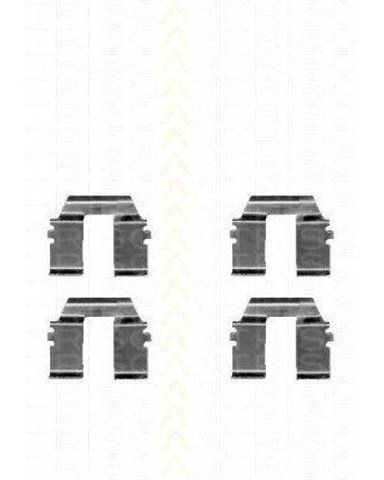 Пружинки суппорта зад. t4 96- (колодки с датчиками) 109-1233