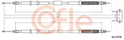 Гальмо стоянкове 115774 COFLE