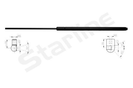 Амортизатор двері 3/5-ї задньої 1257800 STARLINE