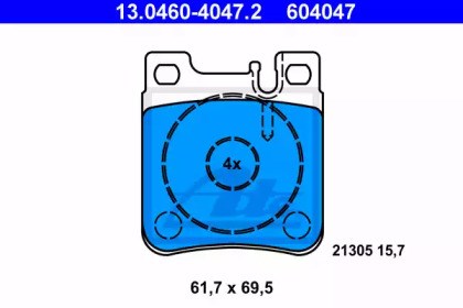 Комплект гальмівних колодок  - дискові 13.0460-4047.2