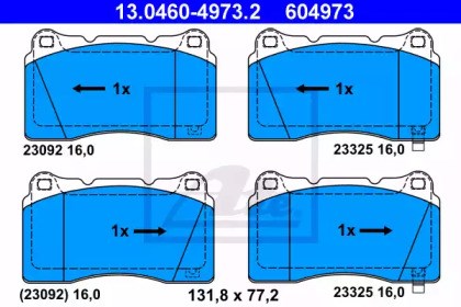 Bosch tesla гальмівні колодки передн,tesla s 12-,cadillac,ford    (з ма brembo) 13.0460-4973.2
