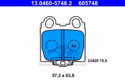Japanparts toyota гальмівні колодки дискові задн,lexus gs/is 97- 13.0460-5748.2
