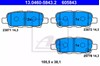 Комплект задніх колодок 13046058432 ATE