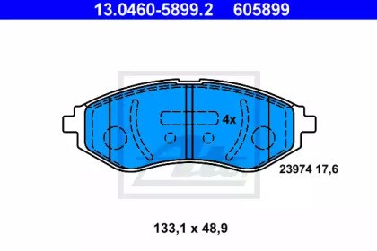 Комплект гальмівних колодок  - дискові 13.0460-5899.2