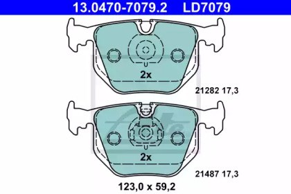 Гальмівні колодки задні bmw 3-series, z4 / rover 75 / mg / saab jurid 571960jc 13.0470-7079.2