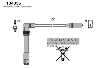Комплект кабелів запалювання beru zef1367 134335