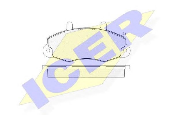 Колодки гальмівні дискові комплект 140896 ICER