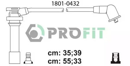 Комплект кабелів високовольтних 1801-0432