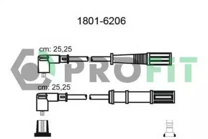 Комплект дротів запалювання (вир-во ngk) 1801-6206
