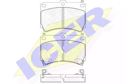 Колодки тормозні передні дискові amp(mazda) 180970