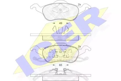 Гальмівні колодки 181264 ICER