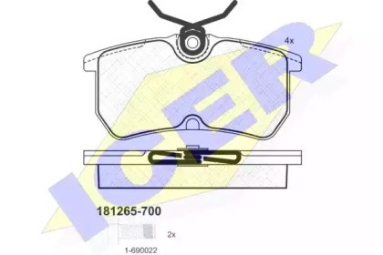 Комплект задніх гальмівних колодок, диск focus - 181265-700