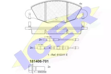 Bosch citroen колодки гальмівні передні c5 2.2hdi-3.0 01- 181406-701