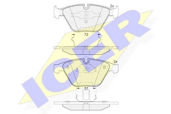 Колодки передні 181577 ICER