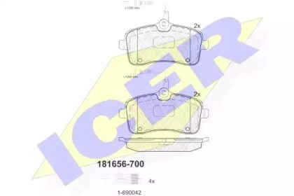 Колодки гальмівні дискові передні, комплект 181656-700