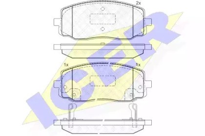 Тормозні колодки 181709 ICER