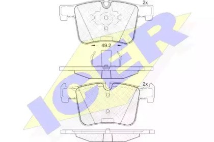 Колодки передні 182020 ICER