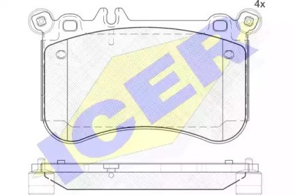 Колодки передні 182042 ICER