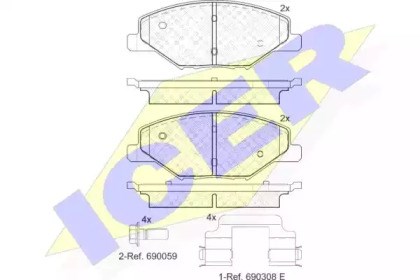 Гальмівна колодка дискова tomex (tx 16-98) 182110