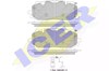 Колодки гальмівні дискові комплект 182254 ICER