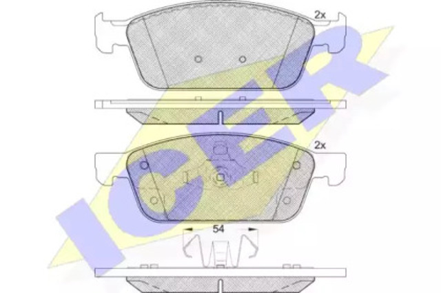 Колодки передні 182273 ICER
