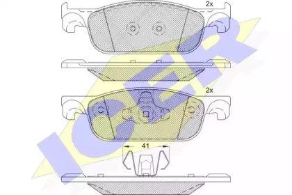 Гальмівні колодки 182274 ICER
