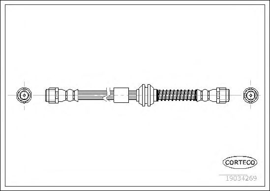 Гнучка гальмівна трубка передня 19034269 CORTECO