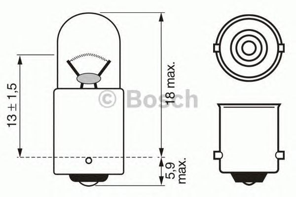 Лампа автомобільна 1987302212 BOSCH
