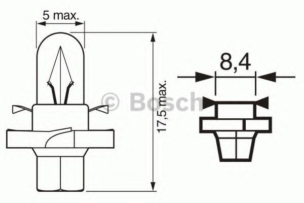 Лампи контрольні (Ліхтарі контрольних ламп) 1987302235 BOSCH