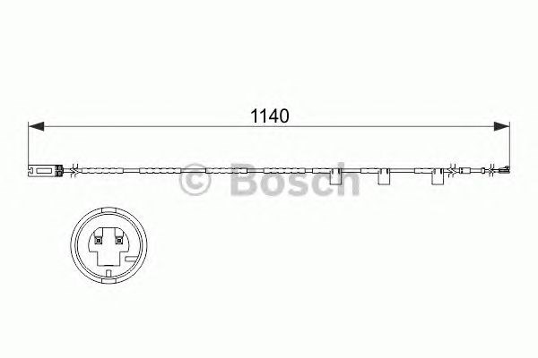 Датчик зносу гальмівних колодок, задній 1987473525 BOSCH