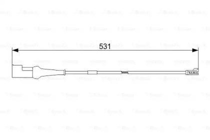 Датчик зносу гальмівних колодок, задній 1987473574 BOSCH
