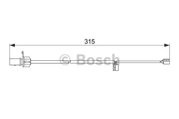 Датчик зносу гальмівних колодок, задній 1987474518 BOSCH