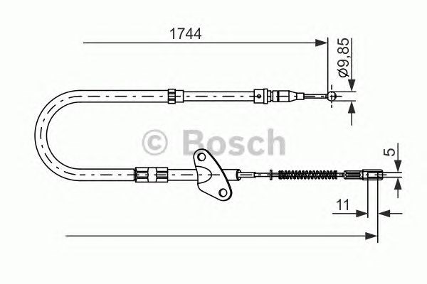 Трос ручника задній правий 1987477121 BOSCH