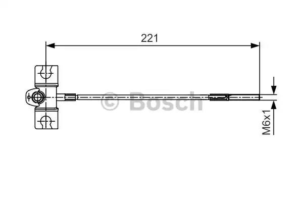 Трос ручника передній 1987477913 BOSCH
