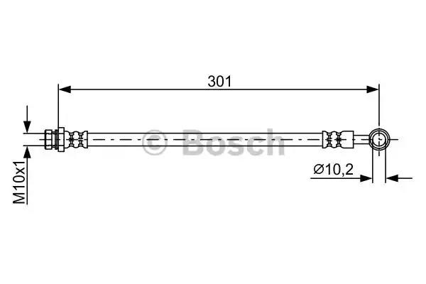 Шланг гальмівний задній 1987481896 BOSCH