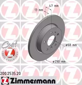Задні дискові гальма 200253520 ZIMMERMANN