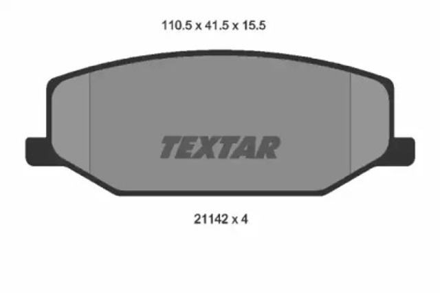 Колодки гальмівні передні, дискові 2114202 TEXTAR