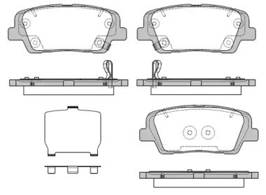 Задні дискові колодки 2127409 ROAD HOUSE