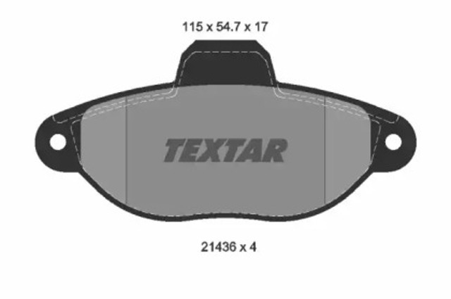 Колодки гальмівні передні, дискові 2143602 TEXTAR